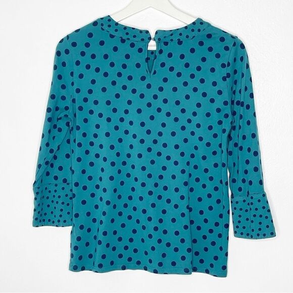 Boden Althea Drake Dotty Spot 3/4 sleeve jersey blouse - US size 4 - Picture 2 of 7